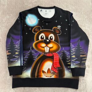 Adidas originals x Kerwin Frost Crossover Cartoon Sweatshirt Sz XL